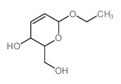 a-D-erythro-Hex-2-enopyranoside,ethyl 2,3-dideoxy- (9CI) Structure