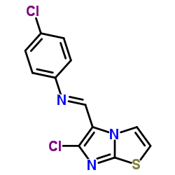 4-CHLORO-N-[(6-CHLOROIMIDAZO[2,1-B][1,3]THIAZOL-5-YL)METHYLENE]ANILINE结构式