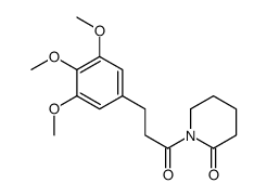 1-[3-(3,4,5-Trimethoxyphenyl)propionyl]piperidin-2-one structure