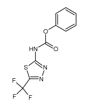 phenyl 5-(trifluoromethyl)-1,3,4-thiadiazol-2-ylcarbamate结构式