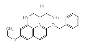 1,3-Propanediamine,N1-[6-ethoxy-2-(phenylmethoxy)-8-quinolinyl]-, hydriodide (1:2) structure