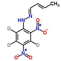 (1E)-1-[(2E)-2-Buten-1-ylidene]-2-[2,4-dinitro(2H3)phenyl]hydrazine结构式