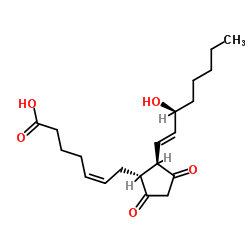 9,11-DIOXO-15S-HYDROXY-PROSTA-5Z,13E-DIEN-1-OIC ACID结构式