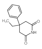 2,6-Piperidinedione,4-ethyl-4-phenyl- structure