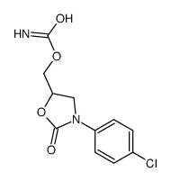 3-(p-Chlorophenyl)-2-oxo-5-oxazolidinylmethyl=carbamate Structure