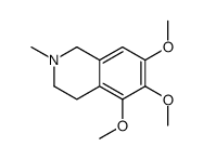 5,6,7-trimethoxy-2-methyl-3,4-dihydro-1H-isoquinoline结构式