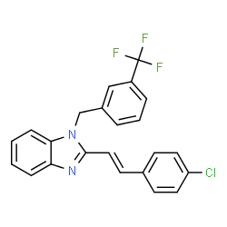 2-(4-CHLOROSTYRYL)-1-[3-(TRIFLUOROMETHYL)BENZYL]-1H-1,3-BENZIMIDAZOLE结构式