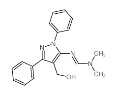 Methanimidamide,N'-[4-(hydroxymethyl)-1,3-diphenyl-1H-pyrazol-5-yl]-N,N-dimethyl- Structure