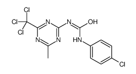 1-(4-chlorophenyl)-3-[4-methyl-6-(trichloromethyl)-1,3,5-triazin-2-yl]urea结构式