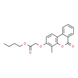 butyl 2-(4-methyl-6-oxobenzo[c]chromen-3-yl)oxyacetate结构式