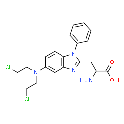 2-amino-3-[5-[bis(2-chloroethyl)amino]-1-phenyl-benzoimidazol-2-yl]pro panoic acid结构式