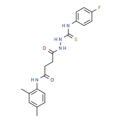 N-(2,4-dimethylphenyl)-4-(2-{[(4-fluorophenyl)amino]carbonothioyl}hydrazino)-4-oxobutanamide结构式