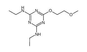 N,N'-diethyl-6-(2-methoxy-ethoxy)-[1,3,5]triazine-2,4-diamine结构式