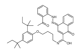 4-[(2-acetylphenyl)azo]-N-[4-[2,4-bis(1,1-dimethylpropyl)phenoxy]butyl]-1-hydroxynaphthalene-2-carboxamide结构式