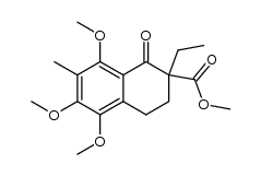 methyl 2-ethyl-5,6,8-trimethoxy-7-methyl-1-oxo-1,2,3,4-tetrahydronaphthalene-2-carboxylate结构式
