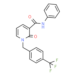 2-Oxo-N-phenyl-1-[4-(trifluoromethyl)benzyl]-1,2-dihydro-3-pyridinecarboxamide结构式