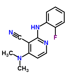 4-(Dimethylamino)-2-[(2-fluorophenyl)amino]nicotinonitrile Structure