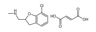 (7-chloro-2,3-dihydro-1-benzofuran-2-yl)methyl-methylazanium,(Z)-4-hydroxy-4-oxobut-2-enoate Structure