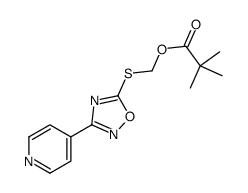 (3-pyridin-4-yl-1,2,4-oxadiazol-5-yl)sulfanylmethyl 2,2-dimethylpropanoate结构式