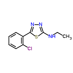 5-(2-Chlorophenyl)-N-ethyl-1,3,4-thiadiazol-2-amine结构式