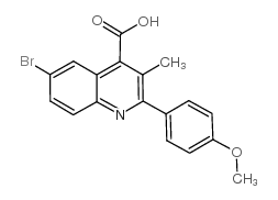 6-bromo-2-(4-methoxyphenyl)-3-methylquinoline-4-carboxylic acid结构式