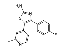 [4-(4-fluorophenyl)-5-(2-methyl-4-pyridyl)-1,3-thiazol-2-yl]amine结构式