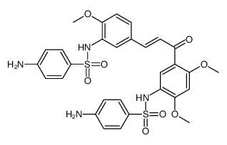 4-amino-N-[5-[(E)-3-[5-[(4-aminophenyl)sulfonylamino]-2,4-dimethoxyphenyl]-3-oxoprop-1-enyl]-2-methoxyphenyl]benzenesulfonamide结构式