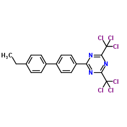 2-(4'-Ethyl-4-biphenylyl)-4,6-bis(trichloromethyl)-1,3,5-triazine结构式