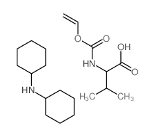 N-cyclohexylcyclohexanamine; 2-(ethenoxycarbonylamino)-3-methyl-butanoic acid structure