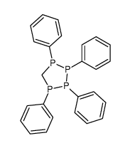 1,2,3,4-tetraphenylcyclo-5-carba-1,2,3,4-tetraphosphine结构式