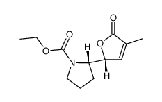 ethyl (2S)-2-[(2R)-2,5-dihydro-4-methyl-5-oxo-2-furyl]pyrrolidine-1-carboxylate Structure