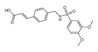 (E)-3-{4-[(3,4-Dimethoxy-benzenesulfonylamino)-methyl]-phenyl}-acrylic acid Structure