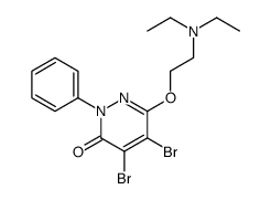 4,5-dibromo-6-[2-(diethylamino)ethoxy]-2-phenylpyridazin-3-one结构式