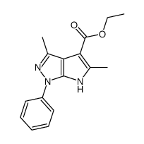 4-ethoxycarbonyl-3,5-dimethyl-1-phenyl-pyrrolo[2,3-b]pyrazole Structure