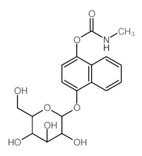 4-(N-Methylcarbamoyloxy)-1-naphthyl-beta-D-glucopyranoside Structure