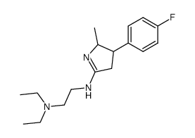 N,N-Diethyl-N'-[4-(4-fluoro-phenyl)-5-methyl-4,5-dihydro-3H-pyrrol-2-yl]-ethane-1,2-diamine结构式
