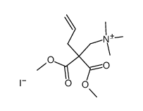 2,2-bis(methoxycarbonyl)-N,N,N-trimethylpent-4-en-1-aminium iodide结构式