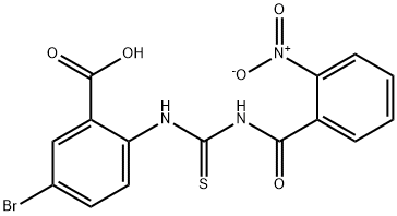 5-bromo-2-[[[(2-nitrobenzoyl)amino]thioxomethyl]amino]-benzoic acid picture