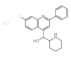 (7-chloro-2-phenyl-quinolin-4-yl)-(2-piperidyl)methanol结构式