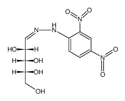 D-arabinose-(2,4-dinitro-phenylhydrazone)结构式