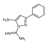 5-amino-3-phenylpyrazole-1-carboximidamide Structure