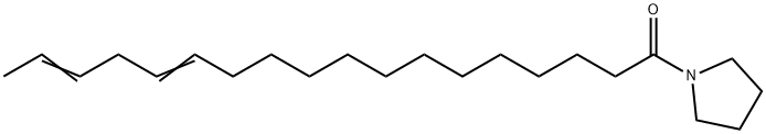 1-(1-Oxo-13,16-octadecadienyl)pyrrolidine structure