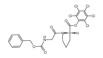 benzyloxycarbonylglycyl-proline pentachlorophenyl ester结构式