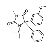 5-(3-Methoxyphenyl)-3-methyl-5-phenyl-1-(trimethylsilyl)-2,4-imidazolidinedione结构式