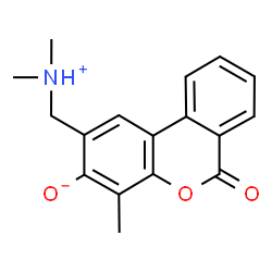 2-[(Dimethylammonio)methyl]-4-methyl-6-oxo-6H-benzo[c]chromen-3-olate Structure