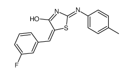 5-[(3-fluorophenyl)methylidene]-2-(4-methylanilino)-1,3-thiazol-4-one Structure