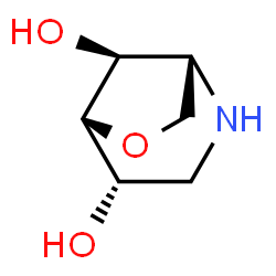 6-Oxa-2-azabicyclo[3.2.1]octane-4,8-diol, (1R,4S,5R,8S)- (9CI) Structure