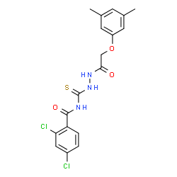 2,4-dichloro-N-({2-[(3,5-dimethylphenoxy)acetyl]hydrazino}carbonothioyl)benzamide结构式