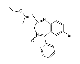 N-(7-bromo-4-oxy-5-pyridin-2-yl-3H-benzo[e][1,4]diazepin-2-yl)-acetimidic acid ethyl ester Structure