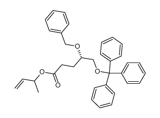 1-methylprop-2-enyl (4S)-4-(benzyloxy)-5-(triphenylmethoxy)pentanoate Structure